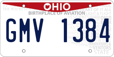 OH license plate GMV1384