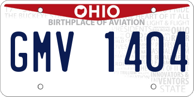 OH license plate GMV1404
