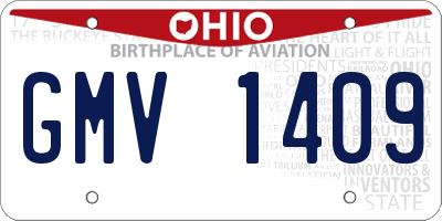 OH license plate GMV1409