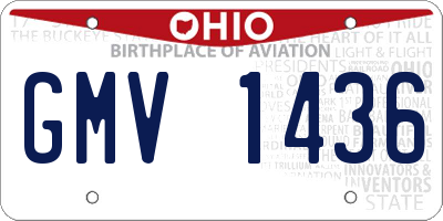 OH license plate GMV1436