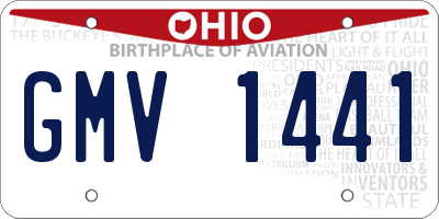 OH license plate GMV1441