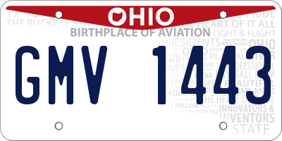 OH license plate GMV1443
