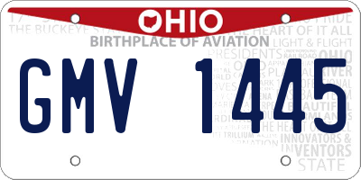 OH license plate GMV1445