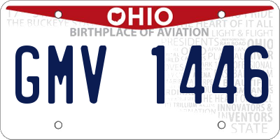 OH license plate GMV1446