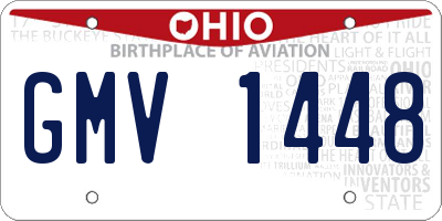 OH license plate GMV1448