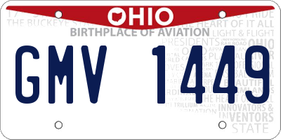 OH license plate GMV1449