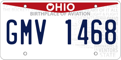 OH license plate GMV1468