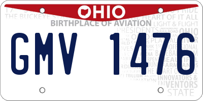 OH license plate GMV1476