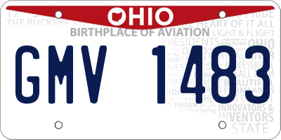 OH license plate GMV1483