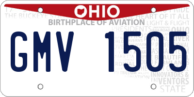 OH license plate GMV1505