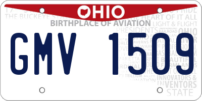 OH license plate GMV1509