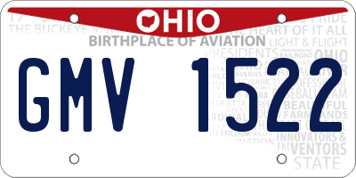 OH license plate GMV1522