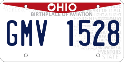 OH license plate GMV1528