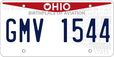 OH license plate GMV1544