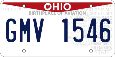 OH license plate GMV1546