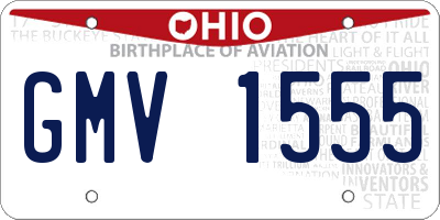 OH license plate GMV1555