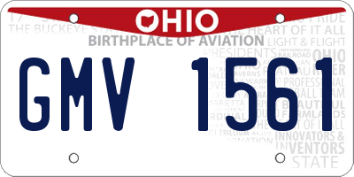 OH license plate GMV1561