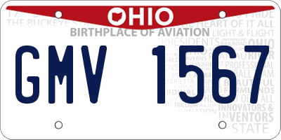 OH license plate GMV1567