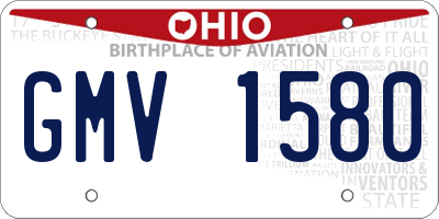 OH license plate GMV1580
