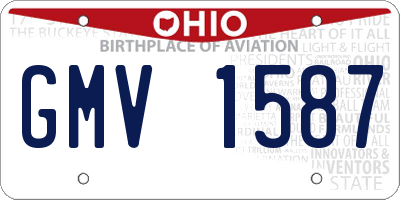 OH license plate GMV1587