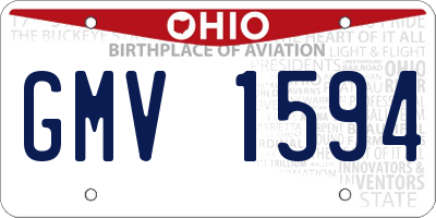 OH license plate GMV1594
