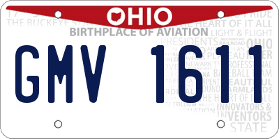 OH license plate GMV1611