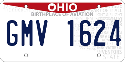 OH license plate GMV1624
