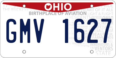 OH license plate GMV1627