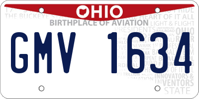 OH license plate GMV1634