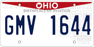 OH license plate GMV1644