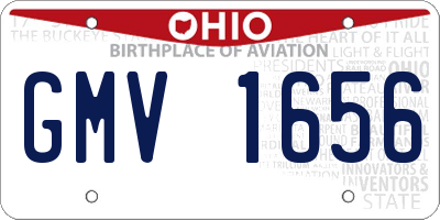 OH license plate GMV1656