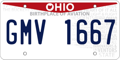 OH license plate GMV1667