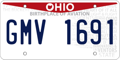 OH license plate GMV1691