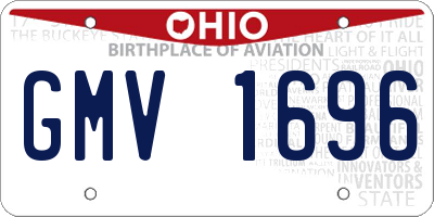 OH license plate GMV1696
