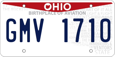 OH license plate GMV1710