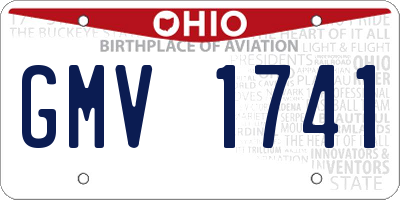 OH license plate GMV1741