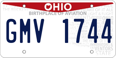 OH license plate GMV1744