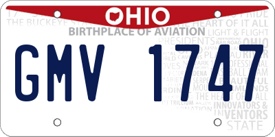 OH license plate GMV1747