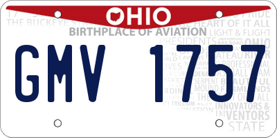 OH license plate GMV1757