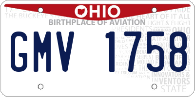 OH license plate GMV1758