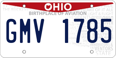 OH license plate GMV1785