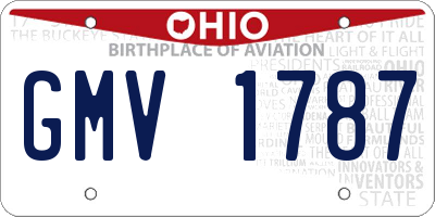 OH license plate GMV1787