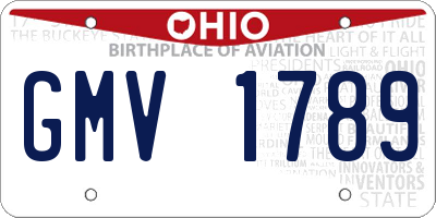 OH license plate GMV1789