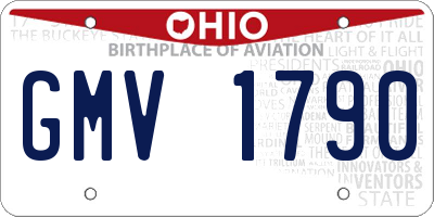 OH license plate GMV1790