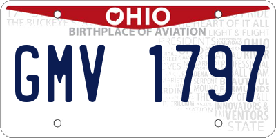OH license plate GMV1797