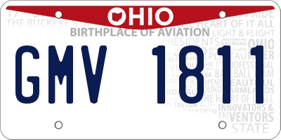 OH license plate GMV1811
