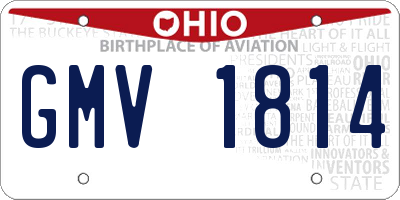 OH license plate GMV1814