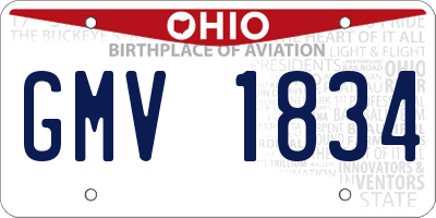OH license plate GMV1834