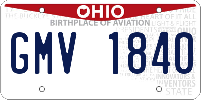 OH license plate GMV1840
