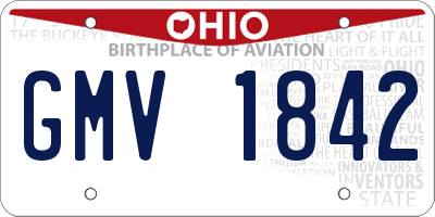 OH license plate GMV1842